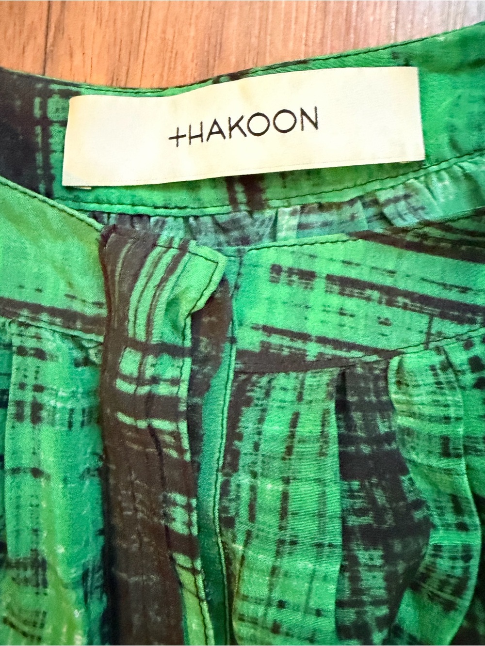 Thakoon silk abstract plaid blouse - Picture 7 of 10
